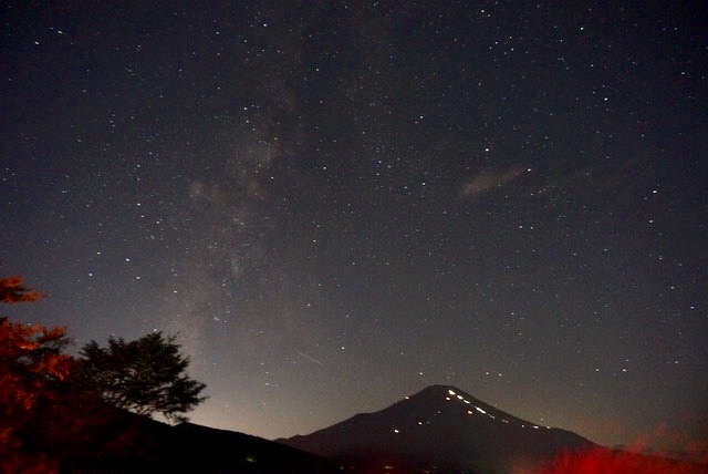 富士山と天の川